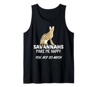 Funny Savannah Cat Lover Gift | Savannah Cats Make Me Happy Tank Top