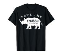 Funny Save the Chubby Unicorns Rhino Graphic Sarcastic Value Graphic T-Shirt