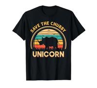 Funny Save the Chubby Unicorns Rhino Graphic Sarcastic Value Graphic T-Shirt, Men, Black, L