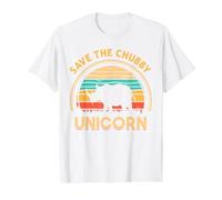 Funny Save the Chubby Unicorns Rhino Graphic Sarcastic Value Graphic T-Shirt, Men, White, S