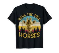 Funny "Save The Tall Horses" Tshirt Giraffe Lovers Gift T-Shirt