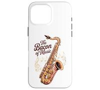 Funny Saxophone The Bacon of Music Jazz Case for iPhone 16 Pro Max