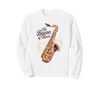Funny Saxophone The Bacon of Music Jazz Sweatshirt