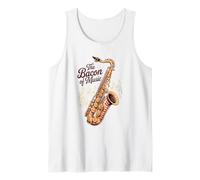 Funny Saxophone The Bacon of Music Jazz Tank Top