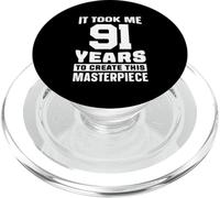 Funny Saying 91st Birthday Gag Gifts Idea Joke 91 Years Old PopSockets PopGrip for MagSafe