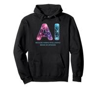 Funny Saying AI Human Intelligence Upgrade Women Men Gag Pullover Hoodie
