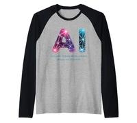 Funny Saying AI Human Intelligence Upgrade Women Men Gag Raglan Baseball Tee
