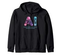 Funny Saying AI Human Intelligence Upgrade Women Men Gag Zip Hoodie