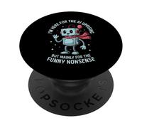 Funny Saying AI Uprising Mainly Funny Nonsense Robot Joke PopSockets Adhesive PopGrip