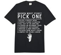 Funny Saying Broken Wrist Story Pick One Joke Women Men Fun Comfort Colors Adult Heavyweight T-Shirt
