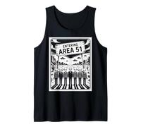 Funny Saying Entering Area 51 Alien Suit UFO Scene Women Men Tank Top