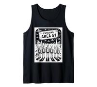 Funny Saying Entering Area 51 Alien Suit UFO Scene Women Men Tank Top