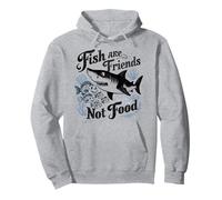 Funny Saying Fish Are Friends, Not Food Funny Pullover Hoodie