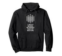 Funny Saying I Build Neural Networks Past My Bedtime AI Joke Pullover Hoodie