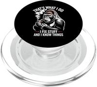 Funny Saying I Know Things Sarcasm Gag Pun Gorilla Women Men PopSockets PopGrip for MagSafe