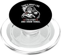 Funny Saying I Know Things Sarcasm Gag Pun Gorilla Women Men PopSockets PopGrip for MagSafe