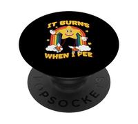 Funny Saying "It Burns When I Pee"! Sarcastic, Ironic PopSockets Adhesive PopGrip