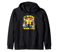 Funny Saying It Burns When I Pee Zip Hoodie