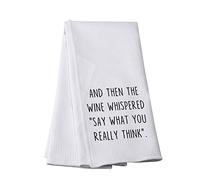Funny Saying Kitchen Towel And Then The Wine Whispered Kitchen Towel Tea Towel (REALLY THINK-t)