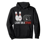 Funny saying Livin' on a spare Fun Bowling Bowler Pullover Hoodie