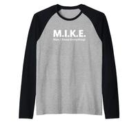 Funny Saying Man Know Everything Sarcastic Raglan Baseball Tee