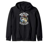 Funny Saying Men Fish Trouble Talking Humor Joke Women Men Zip Hoodie