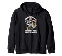 Funny Saying Men Fish Trouble Talking Humor Joke Women Men Zip Hoodie