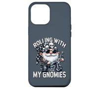 Funny Saying Motorcycle Biker Gnome Rolling With My Gnomies Case for iPhone 12 Pro Max