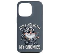 Funny Saying Motorcycle Biker Gnome Rolling With My Gnomies Case for iPhone 13 Pro