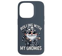 Funny Saying Motorcycle Biker Gnome Rolling With My Gnomies Case for iPhone 14 Pro