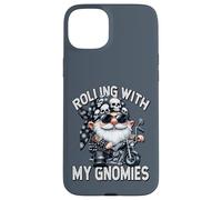 Funny Saying Motorcycle Biker Gnome Rolling With My Gnomies Case for iPhone 15 Plus