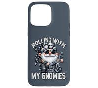 Funny Saying Motorcycle Biker Gnome Rolling With My Gnomies Case for iPhone 15 Pro Max