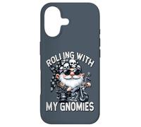 Funny Saying Motorcycle Biker Gnome Rolling With My Gnomies Case for iPhone 17
