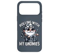 Funny Saying Motorcycle Biker Gnome Rolling With My Gnomies Case for iPhone 17 Pro Max