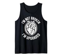 Funny Saying Not Broken Upgraded Heart Joke Bold Women Men Tank Top