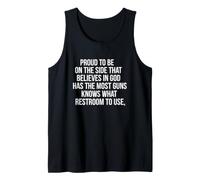 Funny Saying Proud The that Believes God Has The Most Guns Tank Top