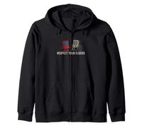 Funny Saying Respect Your Elders Gaming Humor Zip Hoodie