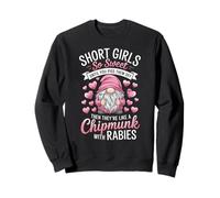 Funny Saying Short Girls Sweet Until Angry Chipmunk Humor Sweatshirt