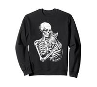 Funny Saying Skeleton Loves Cat Until Death Women Men Sweatshirt