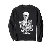 Funny Saying Skeleton Loves Cat Until Death Women Men Sweatshirt