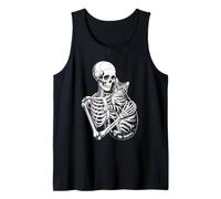Funny Saying Skeleton Loves Cat Until Death Women Men Tank Top