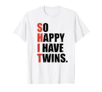 Funny saying So Happy I Have Twins Father's Day Mother's Day T-Shirt