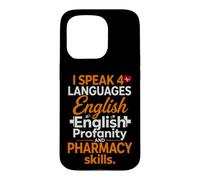 Funny Saying Speak 4 Languages English Profanity And Case for iPhone 15 Pro
