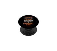 Funny Saying Speak 4 Languages English Profanity And PopSockets Adhesive PopGrip