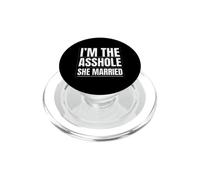 Funny Saying The She Married Sarcastic Humorous PopSockets PopGrip for MagSafe