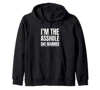 Funny Saying The She Married Sarcastic Humorous Zip Hoodie
