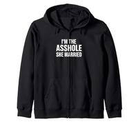 Funny Saying The She Married Sarcastic Humorous Zip Hoodie