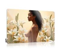 Funny Saying Tin Signs Beautiful African Girl And Flowers Tin Sign Bar Stuff For Man Cave Bar Open Metal Sign(30X40CM)