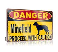 Funny Saying Tin Signs Danger Minefield Proceed With Caution Tin Sign Man Cave Tin Sign Funny Garage Signs For Men(30X40CM)