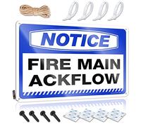 Funny Saying Tin Signs Notice Fire Main Backflow Tin Sign Funny Man Cave Signs Garage Signs For Men Vintage(20X30CM)